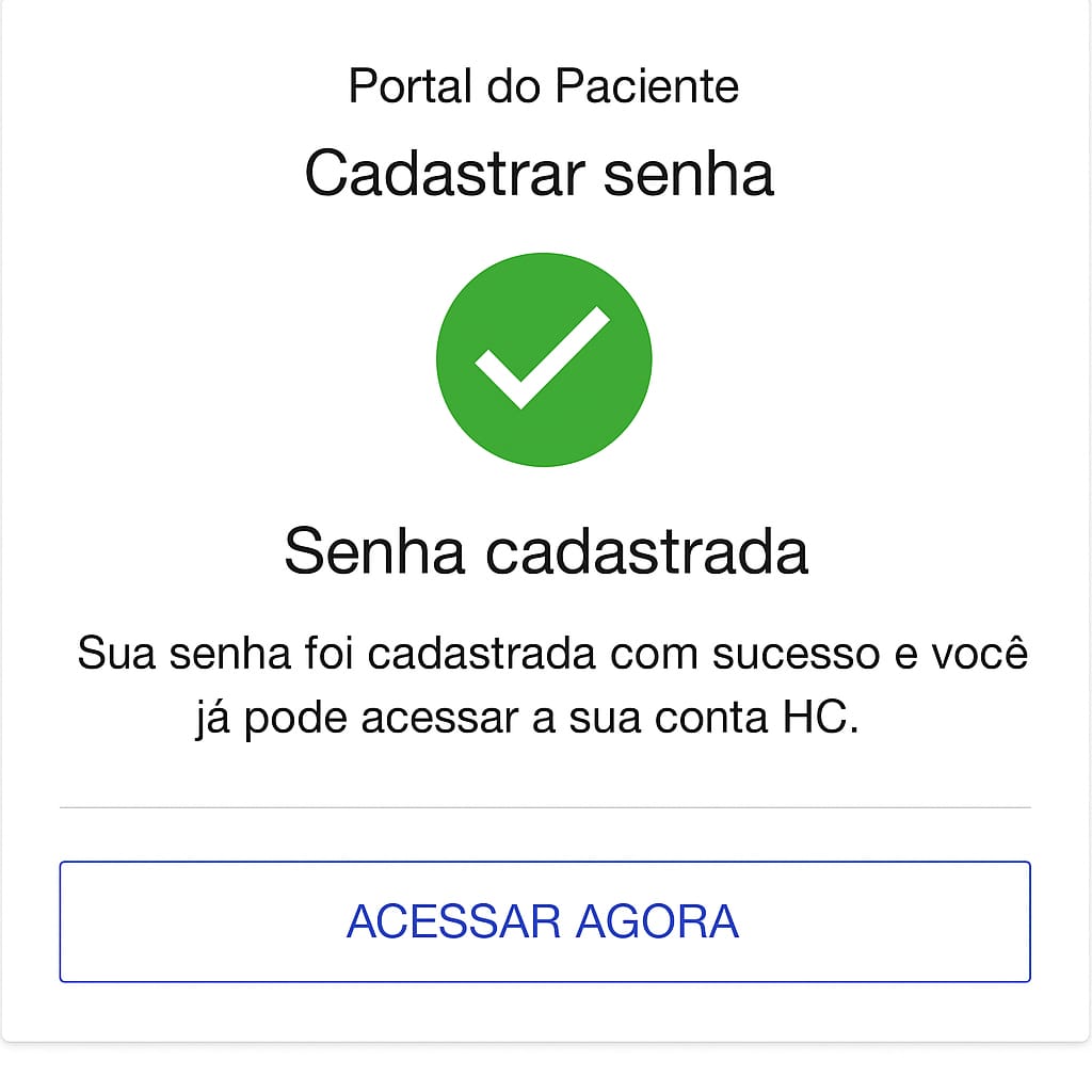 Imagem de que a senha foi realizada com sucesso